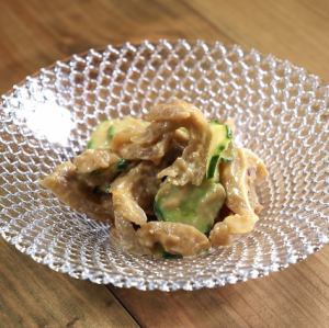 ミミガーのピーナッツ酢味噌和え