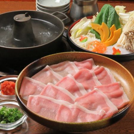 お得なクーポンあり！豚肉しゃぶしゃぶ食べ飲み放題コミコミ！ 税込4700円
