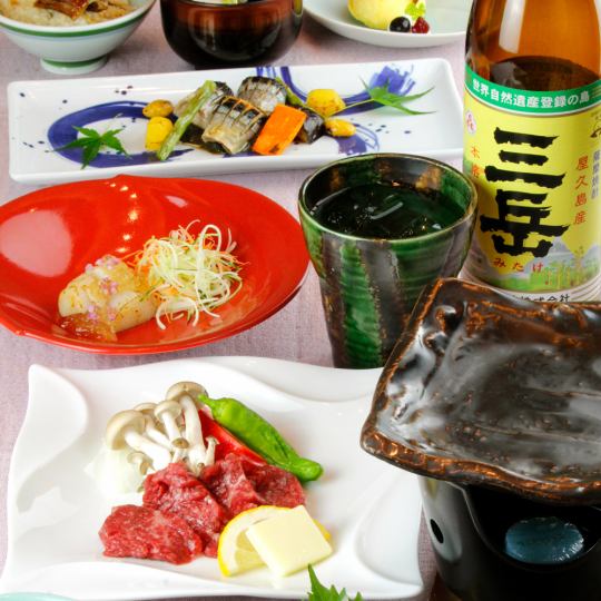 구마모토 지산《아소》코스【매운 연꽃·마시시·지어·아카규】전 8품 음료 무제한 7500엔(부가세 포함)