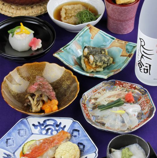 季節の会席コース【旬食材の創作和食/全10品】110分飲放付き8500円(税込)