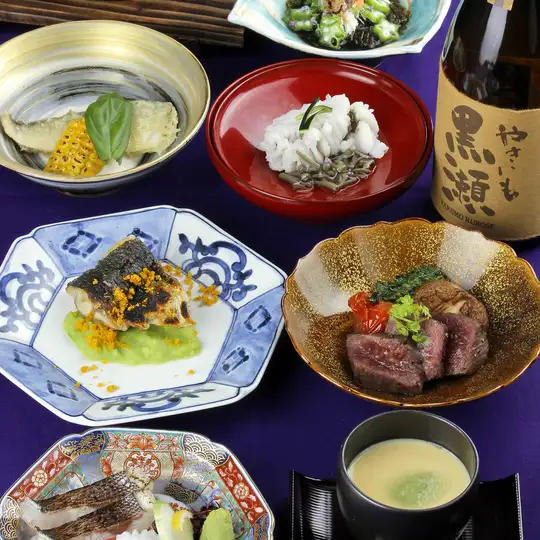 季節の会席コース【旬食材の創作和食/全10品】110分飲放付き8500円(税込)