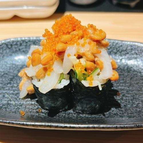 葉唐辛子 いか 納豆巻