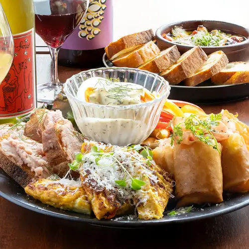 シェフのおまかせ料理コース★3500円(税込)で前菜盛り合わせからパスタまで！