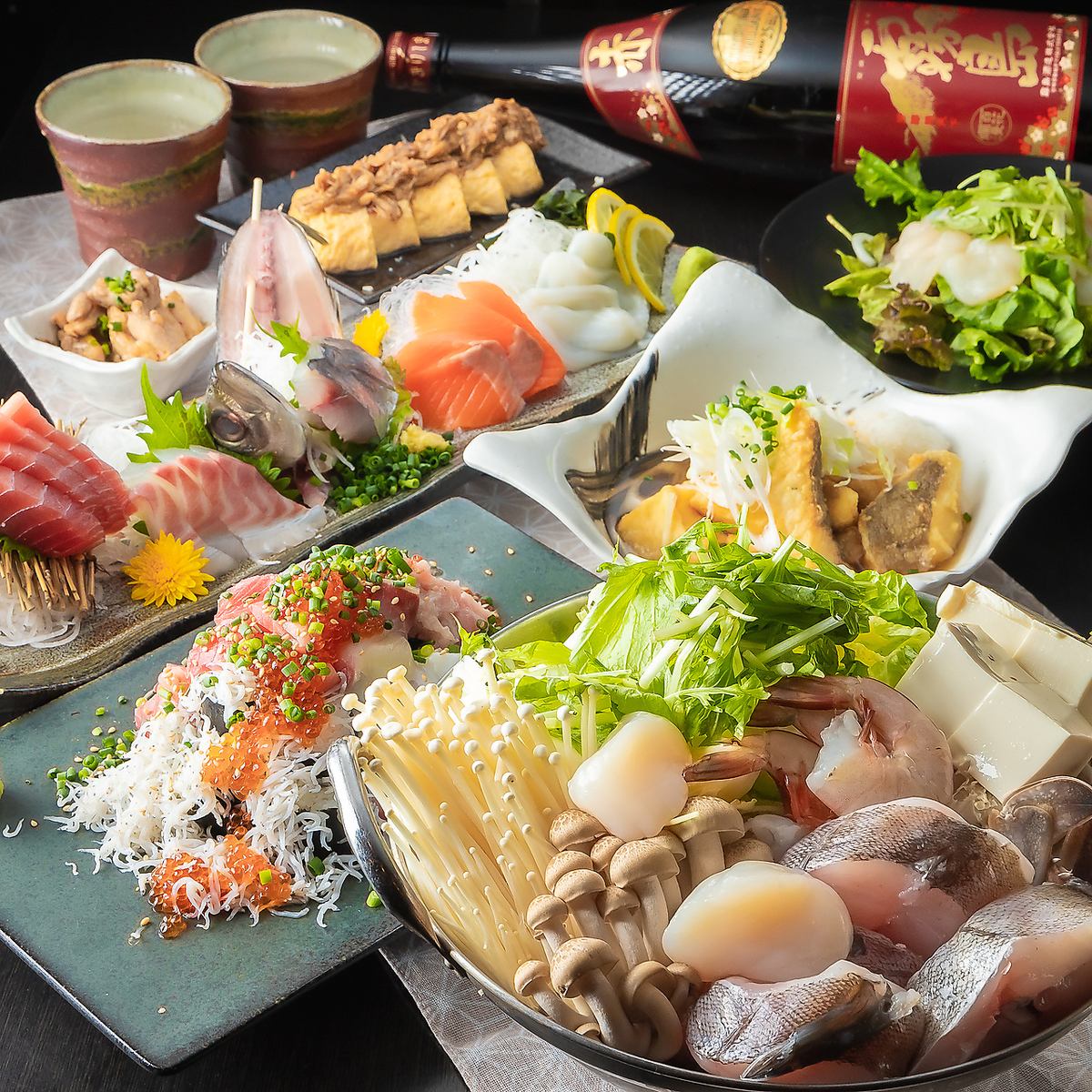 3 hours all-you-can-drink, 9 dishes total "Luxury Course" \5500 → \4500