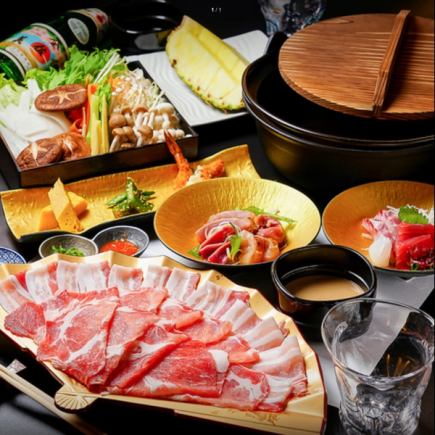 ■3H飲み放題【ビール付】 お造り４種盛合せと炭焼き牛タンの「豪華絢爛コース」5000円 全10品◎