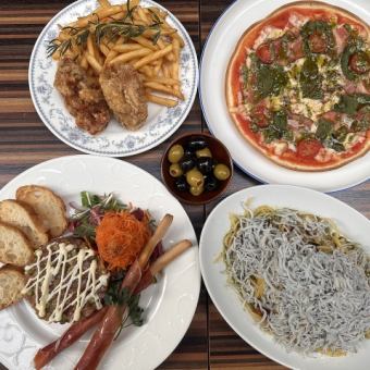 【月～木限定】TUTTO OK!のコスパ最強お食事のみコース！＋2000円で飲み放題も