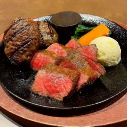 Sirloin steak 100g & 2 hamburger steaks