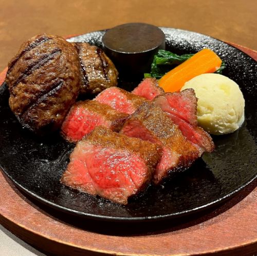 Sirloin steak 100g & 2 hamburger steaks