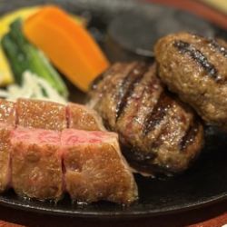 Sirloin steak 100g & 2 hamburger steaks