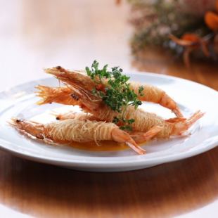 エビのカダイフ揚げ(チリソースorクリームチーズ)