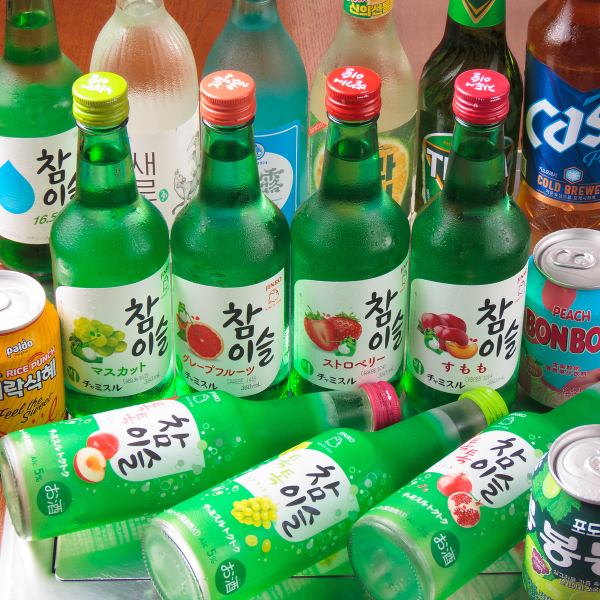 [Many Korean alcoholic drinks] Chamisul, Korean beer, makgeolli, bonbon, etc.