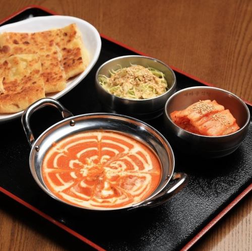 バターチキン&チーズナン定食