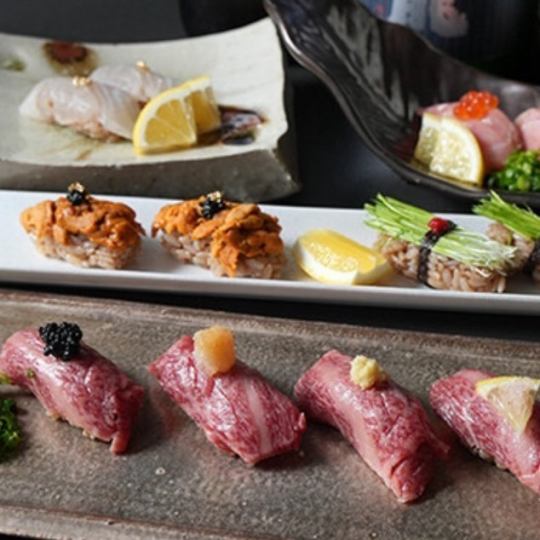 【季節の揚げ物/特製寿司8巻/おすすめの季節逸品】期間限定まんぜん寿司コース全6品6600円(税込)
