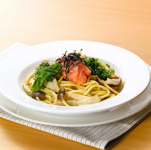 和風だしたらこと海老のスパゲティ