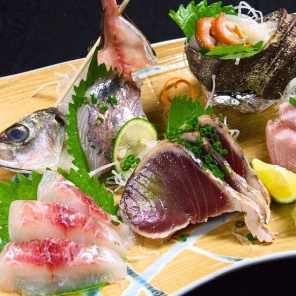 【鮮度抜群】毎朝水揚げされた魚介を厳選!「刺身五点盛」