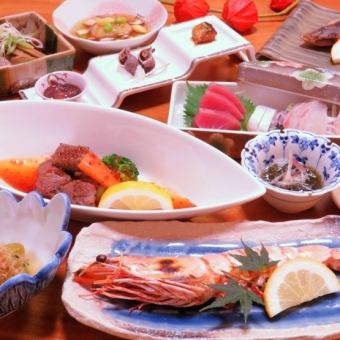 Shiho Special Course [12 dishes, 2 hours all-you-can-drink included] Mon-Thurs only, 7500 -> 7000 yen (tax included) for 4 or more people, perfect for entertaining or business dinners