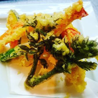 seasonal vegetable tempura