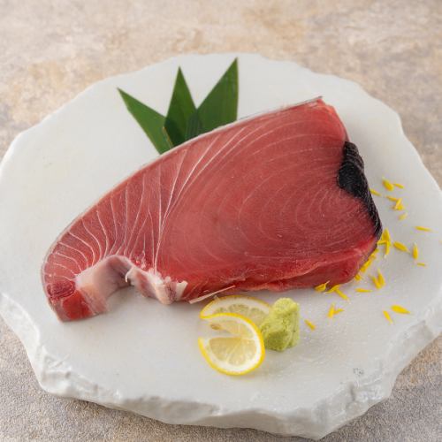 Bluefin tuna cut into slices