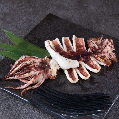 Grilled overnight dried squid