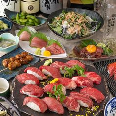 Authentic meat sushi and colorful dishes with Shingen chicken! [Meat sushi course] {8 dishes in total, 3 hours all-you-can-drink included} 5000 yen ⇒ 4000 yen