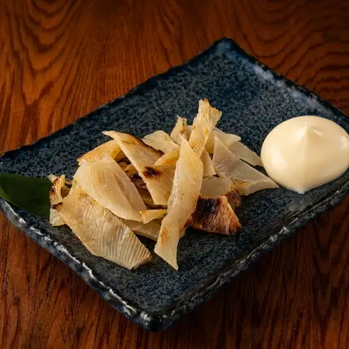 Grilled stingray fins with charred soy sauce