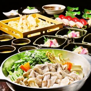 [Feast] Special Fugu Chiri Nabe Course with All-You-Can-Drink 6,500 yen