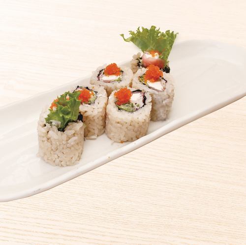 67. Prosciutto and cream cheese salad roll