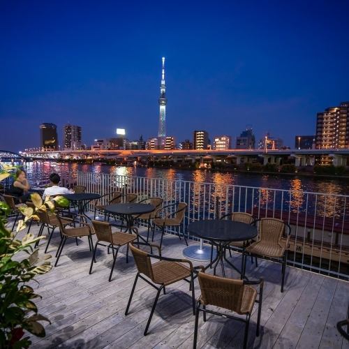 If you use it at night, the lights of the sky tree and houseboats are beautiful and photogenic ♪ You can enjoy the night view, so we are waiting for your reservation.