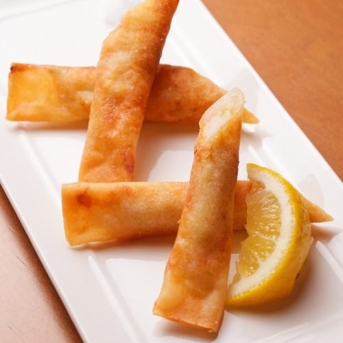 2 fried Asakusa seafood rolls