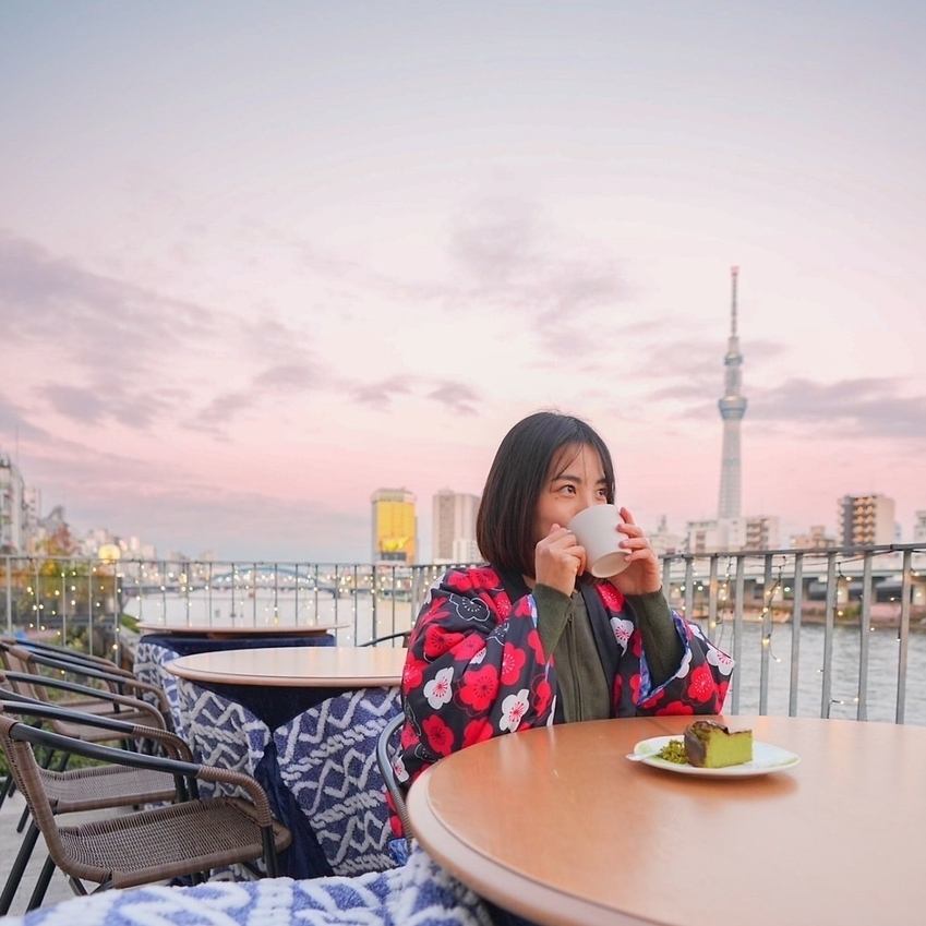 【蔵前駅から徒歩3分】夜景を一望できるオープンテラス席はデートや女子会に大人気♪