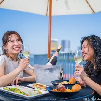 【ご褒美ランチ】乾杯スパークリングワイン1人1杯&デザートに選べるパスタやカフェ全4皿