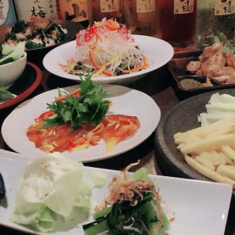 【飲み放題付】満腹お料理コース　4400円（税込）