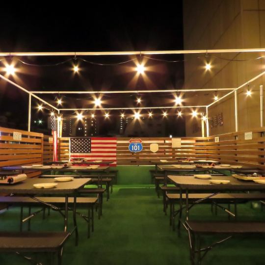 ≪10名～19名様≫【屋上BBQ】10品2H飲み放題付き5500円＋1000円でシーフード付き!平日は500円引