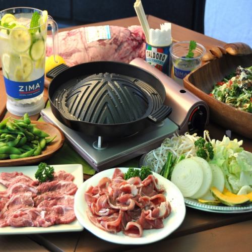 7 dishes with Jingisukan + all-you-can-drink for 120 minutes 4,980 yen