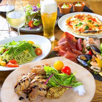 [Standard course] 5 kinds of appetizers, grilled chicken, etc., all-you-can-eat for 90 minutes, 11 dishes in total, 5,000 yen (tax included)
