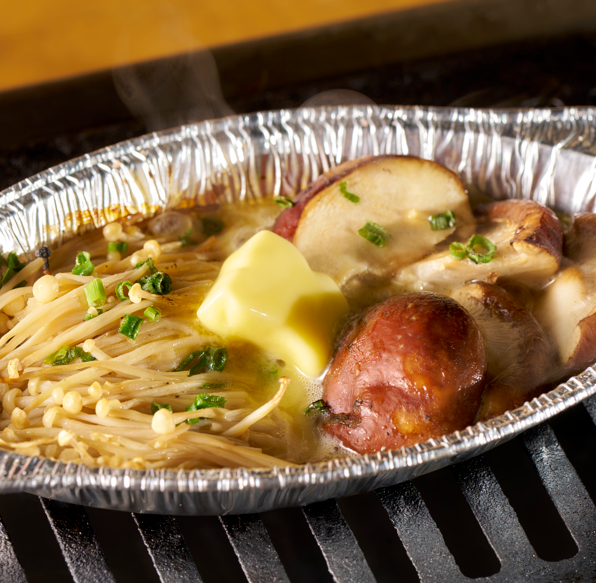 えのきと椎茸のバターホイル焼き