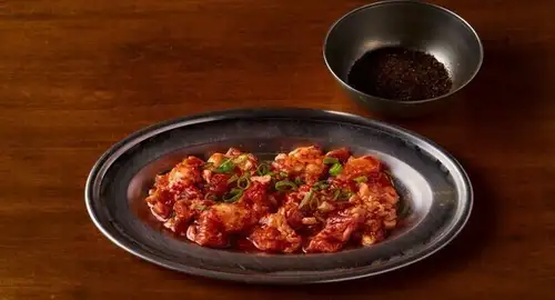 肉こり 特製黒七味添え