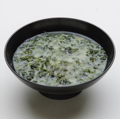 Sea lettuce soup (glue)