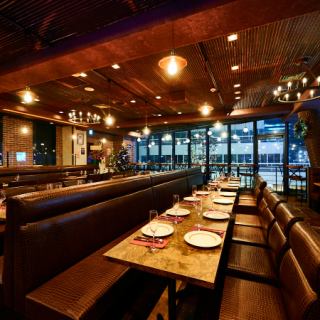 Churrasco in a calm space where you can enjoy the night view♪