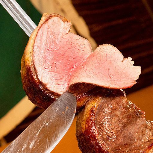 All-you-can-eat churrasco that is freshly cut in front of you!
