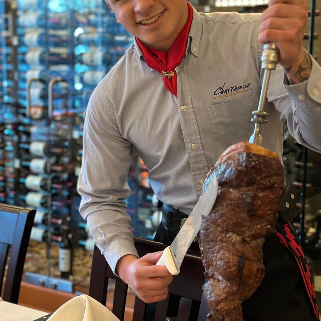 All-you-can-eat churrasco that is freshly cut in front of you!