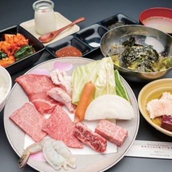 【bisの焼肉セットコース】阿波黒牛ハラミや黒毛和牛赤身など全22品/4950円