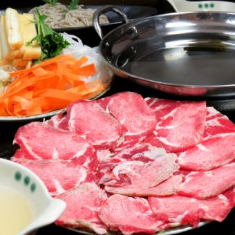 [Shikisai tongue shabu course with sashimi] 120 minutes all-you-can-drink included ⇒ 6000 yen