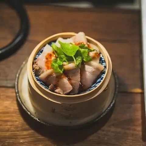 自家製の蒸し豚