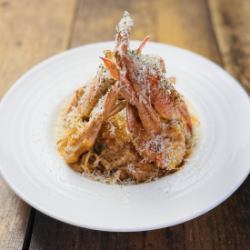 渡り蟹とほうれん草のトマトクリーム