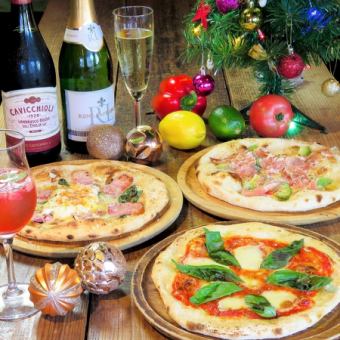 【期間限定・2時間飲み放題とミニデザート付き】選べるタパス&メイン!Xmasコース