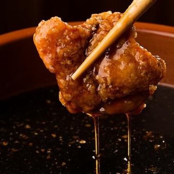 絶品の自家製鶏の唐揚げ（自家製ダレ）