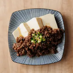仙台味噌牛タンそぼろ冷奴／仙台味噌牛タンそぼろの三角揚げ／仙台味噌ささかま