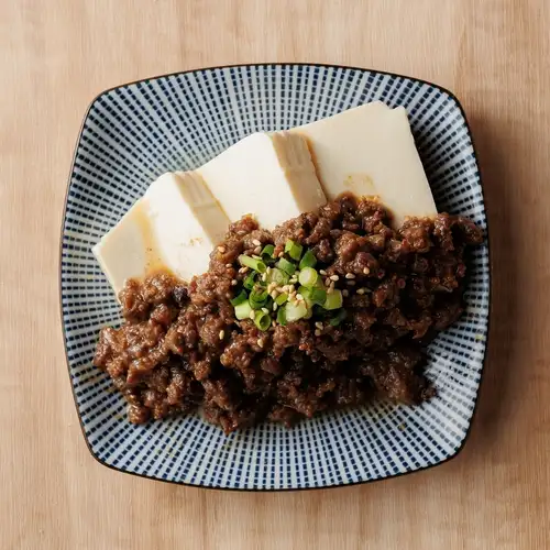 仙台味噌牛タンそぼろ冷奴／仙台味噌牛タンそぼろの三角揚げ／仙台味噌ささかま