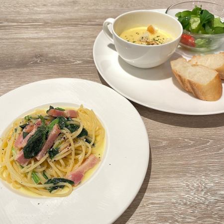 For moms' parties and girls' parties ♪◆ &babe pasta lunch course 1,600 yen (tax included)